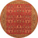 Round Oriental Orange Industrial Rug, urb1137org