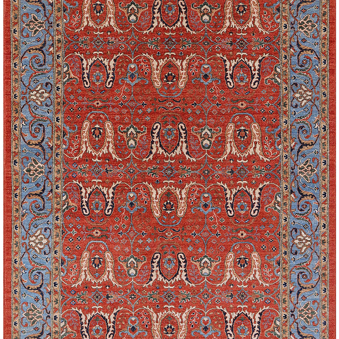 Mid-Century Modern Red Oriental Rug, urb1137