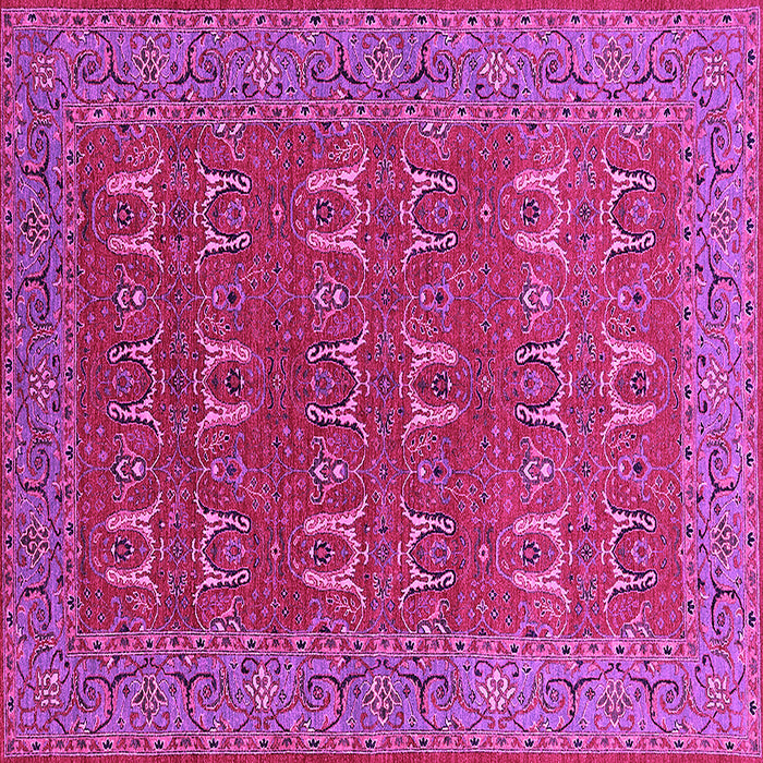 Square Oriental Pink Industrial Rug, urb1137pnk