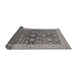 Sideview of Mid-Century Modern Silver Pink Oriental Rug, urb1138