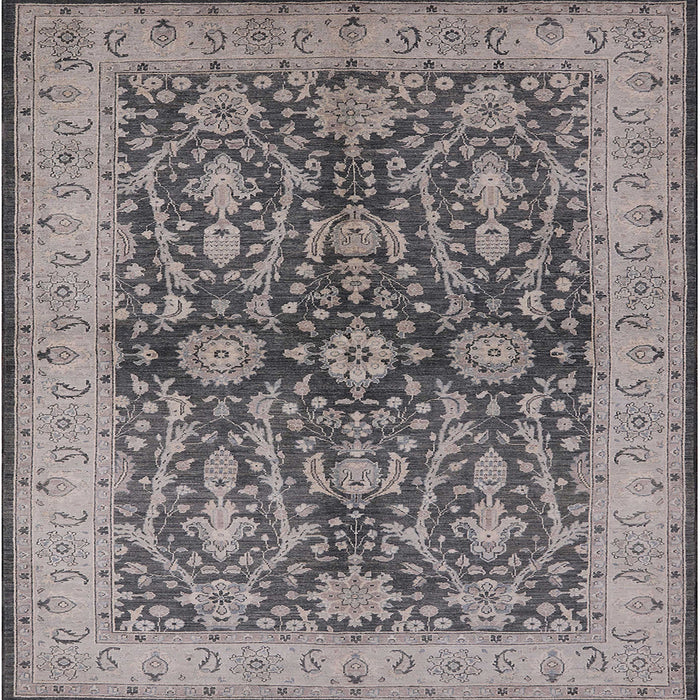 Square Machine Washable Industrial Modern Silver Pink Rug, wshurb1138