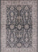 Mid-Century Modern Silver Pink Oriental Rug, urb1138