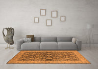 Machine Washable Oriental Orange Industrial Rug, wshurb1138org