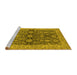 Sideview of Machine Washable Oriental Yellow Industrial Rug, wshurb1138yw