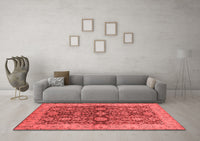 Machine Washable Oriental Red Industrial Rug, wshurb1138red