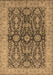 Machine Washable Oriental Brown Industrial Rug, wshurb1138brn