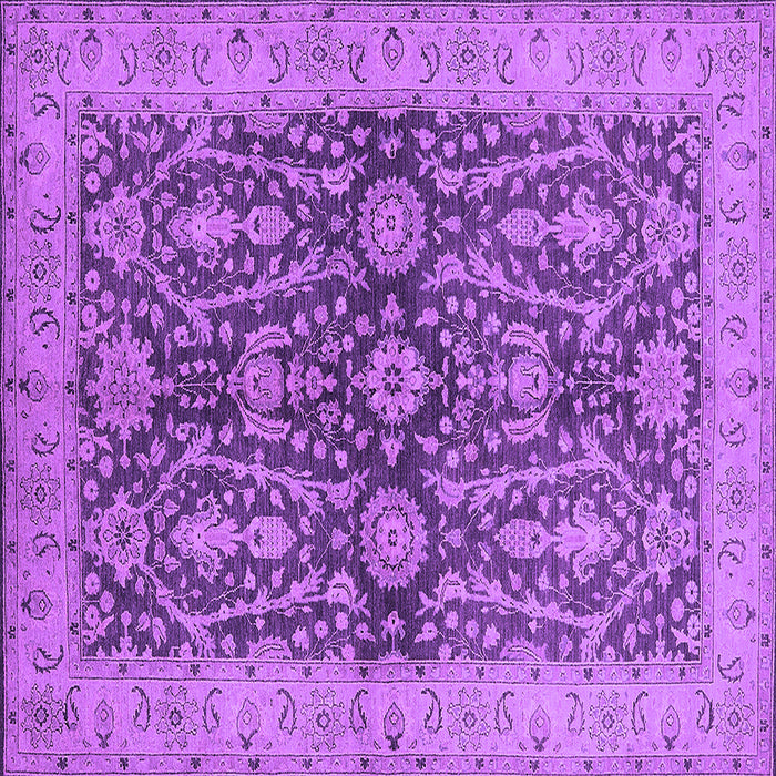 Square Oriental Purple Industrial Rug, urb1138pur