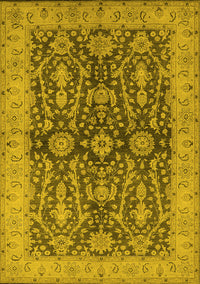 Oriental Yellow Industrial Rug, urb1138yw