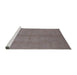 Sideview of Machine Washable Industrial Modern Mauve Taupe Purple Rug, wshurb1139