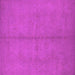 Square Machine Washable Oriental Pink Industrial Rug, wshurb1139pnk