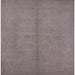 Square Mid-Century Modern Mauve Taupe Purple Oriental Rug, urb1139