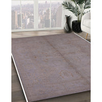 Mid-Century Modern Mauve Taupe Purple Oriental Rug, urb1139