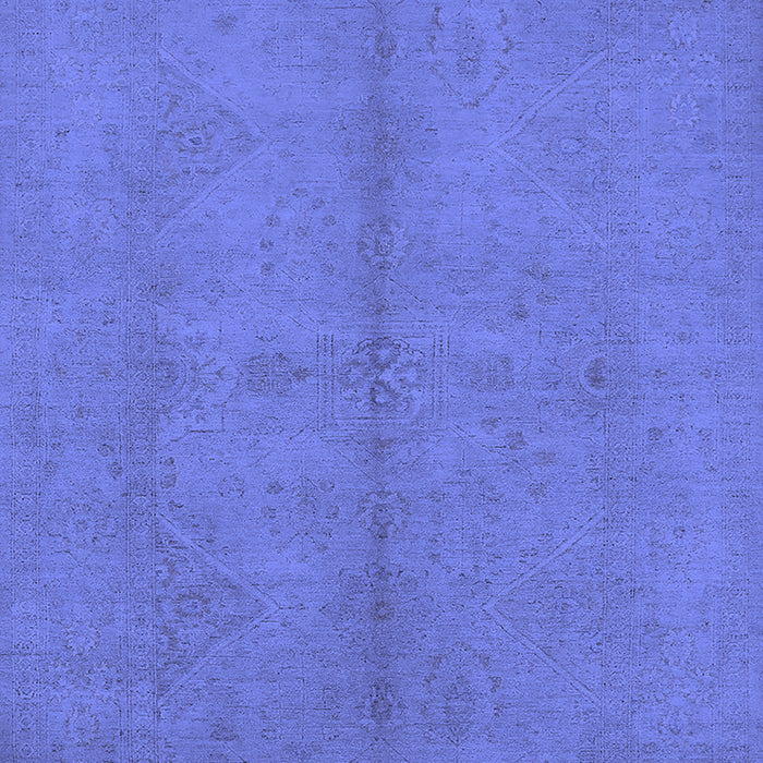 Machine Washable Oriental Blue Industrial Rug, wshurb1139blu