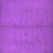 Square Machine Washable Oriental Purple Industrial Area Rugs, wshurb1139pur