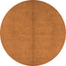 Round Oriental Orange Industrial Rug, urb1139org