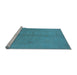 Sideview of Machine Washable Oriental Light Blue Industrial Rug, wshurb1139lblu