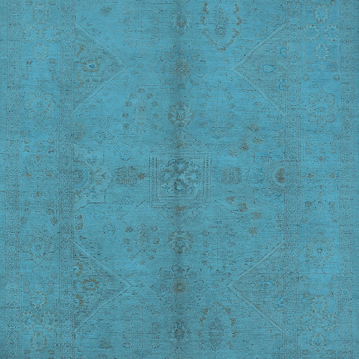 Machine Washable Oriental Light Blue Industrial Rug, wshurb1139lblu