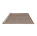 Sideview of Machine Washable Industrial Modern Dark Almond Brown Rug, wshurb1140