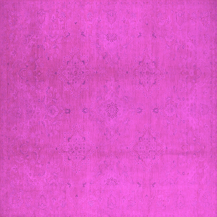 Square Machine Washable Oriental Pink Industrial Rug, wshurb1140pnk