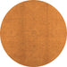 Round Oriental Orange Industrial Rug, urb1140org