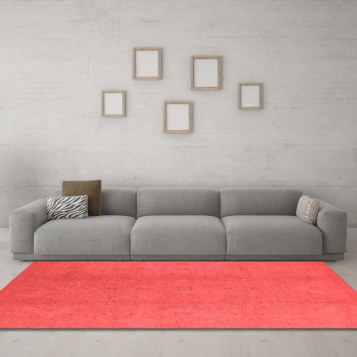 Industrial Red Washable Rugs