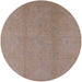 Round Machine Washable Industrial Modern Dark Almond Brown Rug, wshurb1140