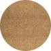 Round Machine Washable Oriental Brown Industrial Rug, wshurb1140brn