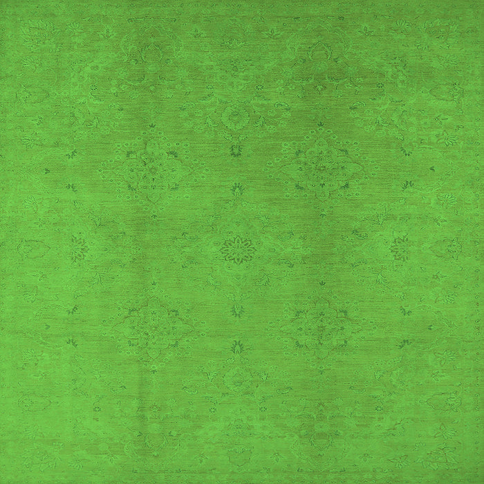 Square Oriental Green Industrial Rug, urb1140grn