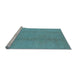 Sideview of Machine Washable Oriental Light Blue Industrial Rug, wshurb1140lblu