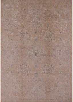 Mid-Century Modern Dark Almond Brown Oriental Rug, urb1140
