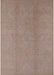 Mid-Century Modern Dark Almond Brown Oriental Rug, urb1140