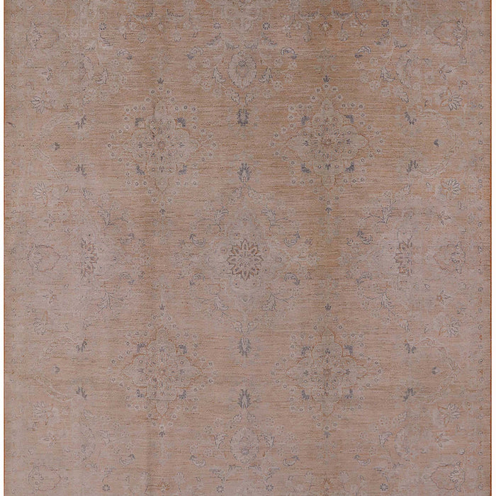 Mid-Century Modern Dark Almond Brown Oriental Rug, urb1140
