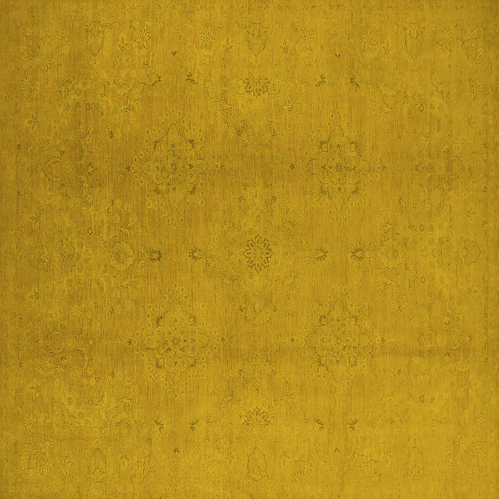 Square Oriental Yellow Industrial Rug, urb1140yw