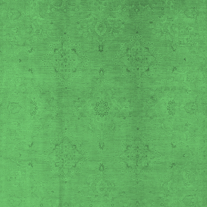 Machine Washable Oriental Emerald Green Industrial Area Rugs, wshurb1140emgrn