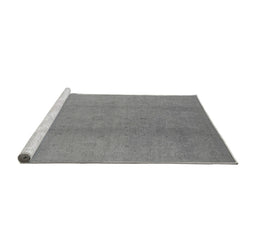 Sideview of Machine Washable Oriental Gray Industrial Rug, wshurb1140gry