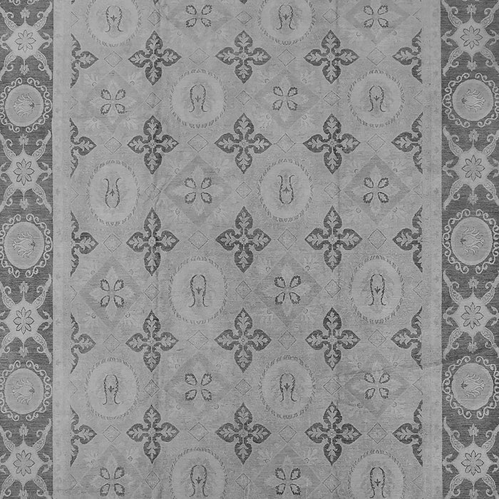 Machine Washable Oriental Gray Industrial Rug, wshurb1141gry
