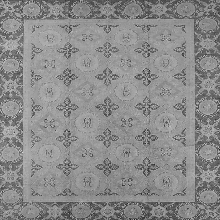 Square Oriental Gray Industrial Rug, urb1141gry