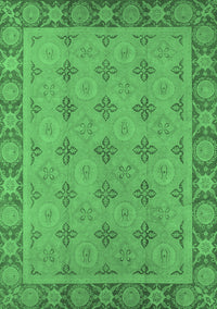 Oriental Emerald Green Industrial Rug, urb1141emgrn