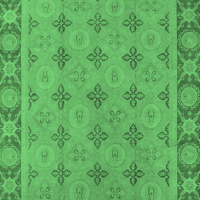 Oriental Emerald Green Industrial Rug, urb1141emgrn