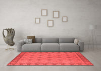 Machine Washable Oriental Red Industrial Rug, wshurb1141red