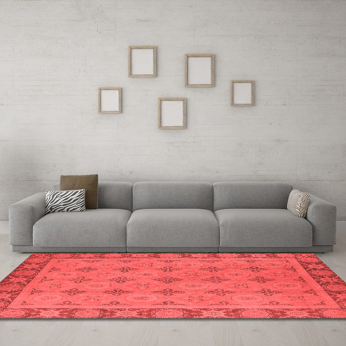 Industrial Red Washable Rugs