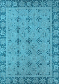 Oriental Light Blue Industrial Rug, urb1141lblu