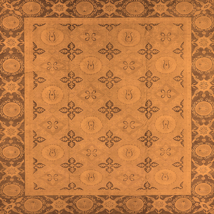 Square Oriental Orange Industrial Rug, urb1141org