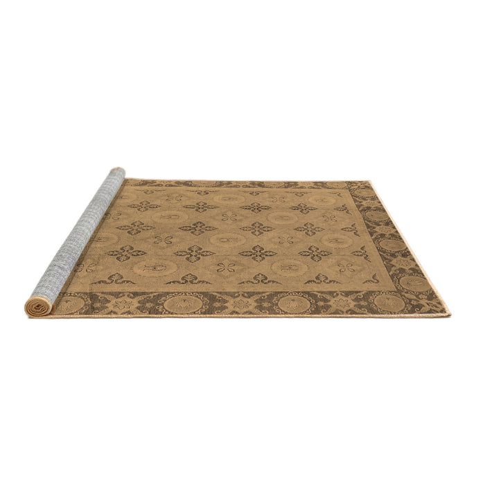 Sideview of Machine Washable Oriental Brown Industrial Rug, wshurb1141brn