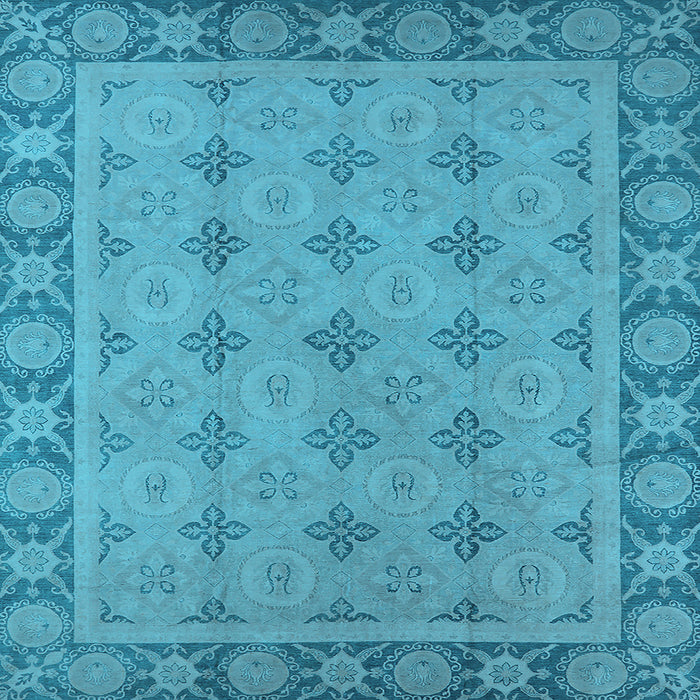 Square Oriental Light Blue Industrial Rug, urb1141lblu