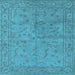 Square Oriental Light Blue Industrial Rug, urb1142lblu