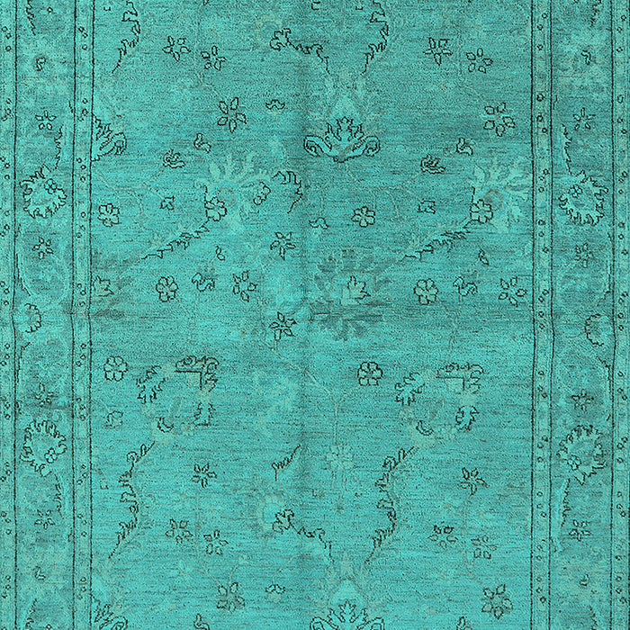 Machine Washable Oriental Turquoise Industrial Area Rugs, wshurb1142turq