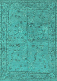 Oriental Turquoise Industrial Rug, urb1142turq