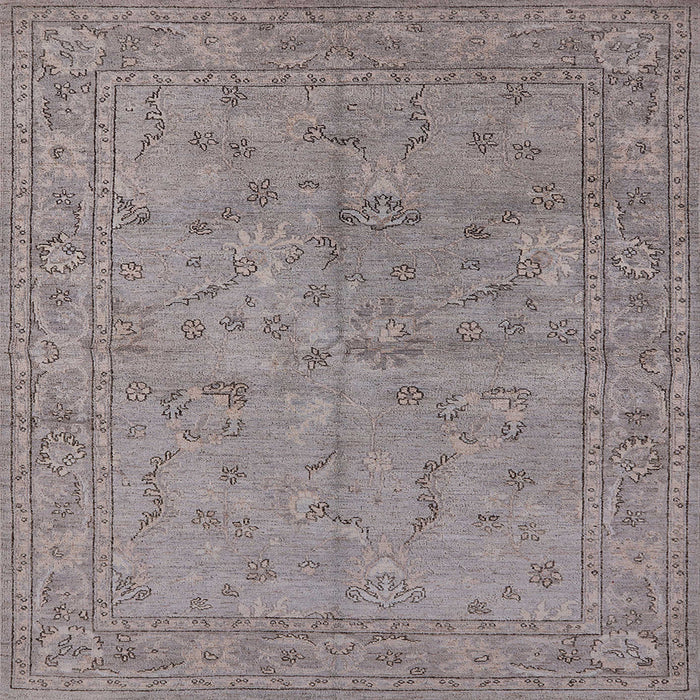 Square Machine Washable Industrial Modern Mauve Taupe Purple Rug, wshurb1142