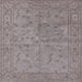 Square Machine Washable Industrial Modern Mauve Taupe Purple Rug, wshurb1142